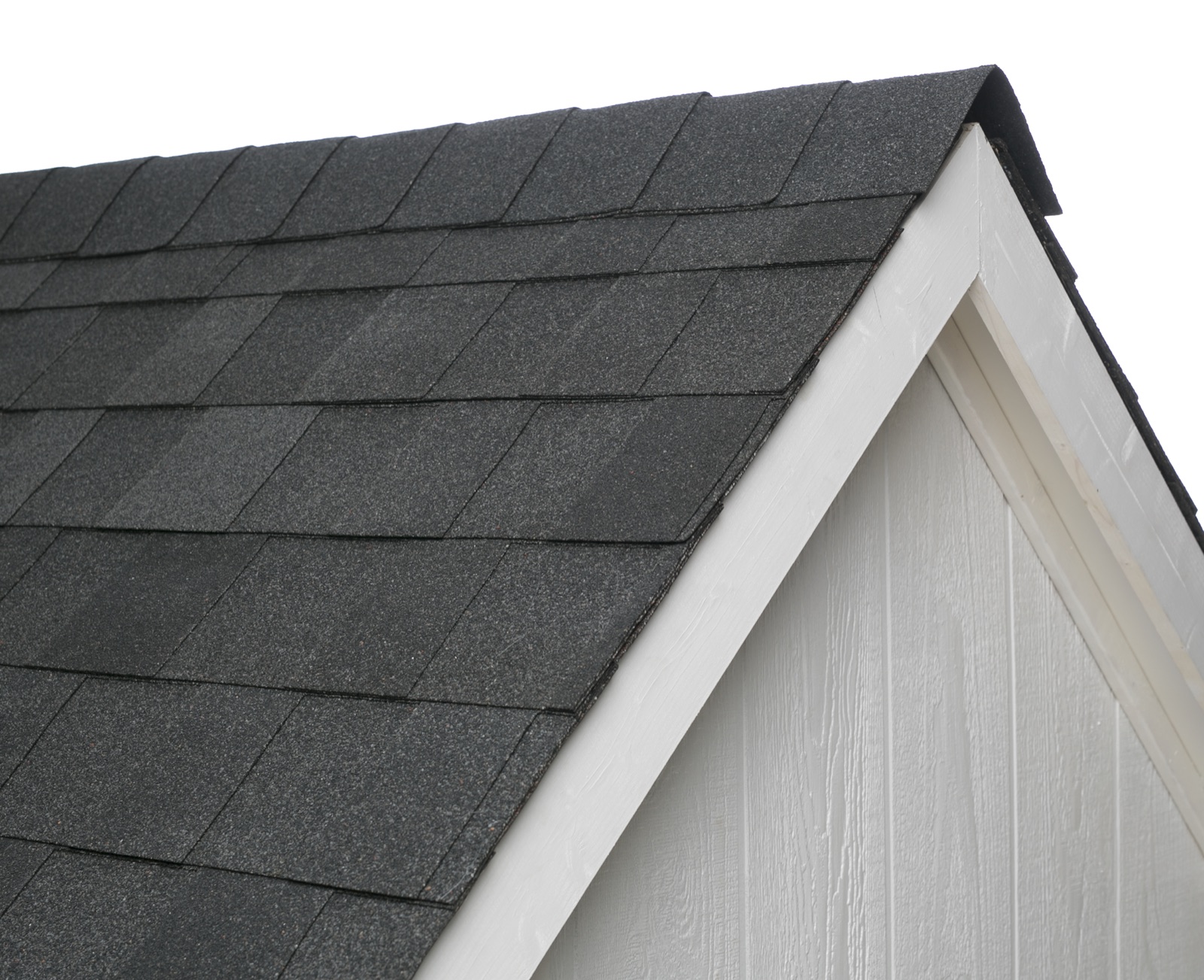 Architectural fiberglass shingle roof in black shadow